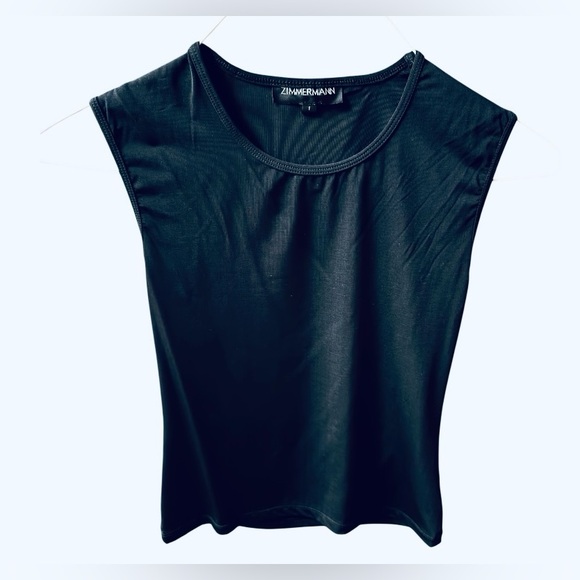 Zimmermann Tops - 🆕 ZIMMERMAN basic Black Sleeveless spandex Muscle Tee size 1